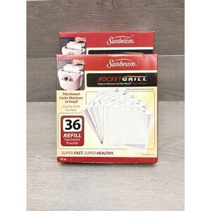 Sunbeam RP36 Rocket Grill Refill Parchment Pouches NEW In Package 72 ct.